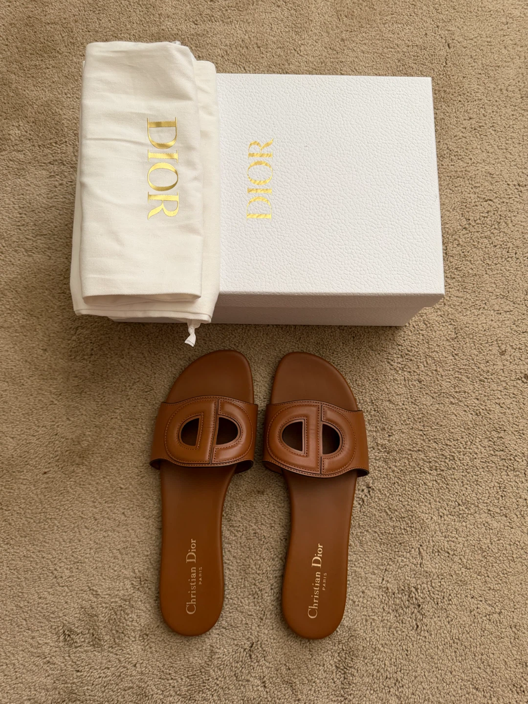 Dior D-Club Leather Sandals Sz 40 - photo 3
