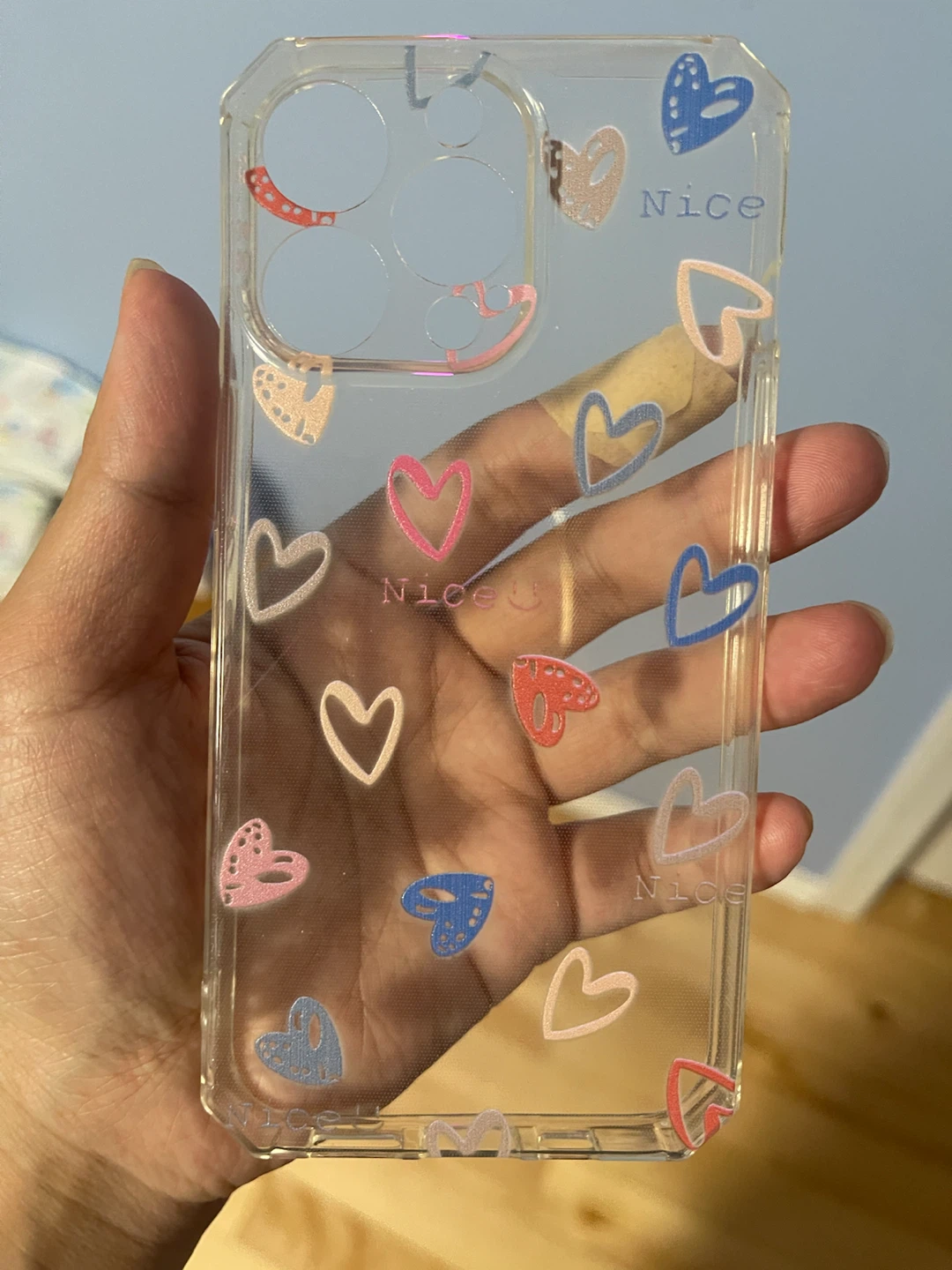 Clear Heart Design Phone Case