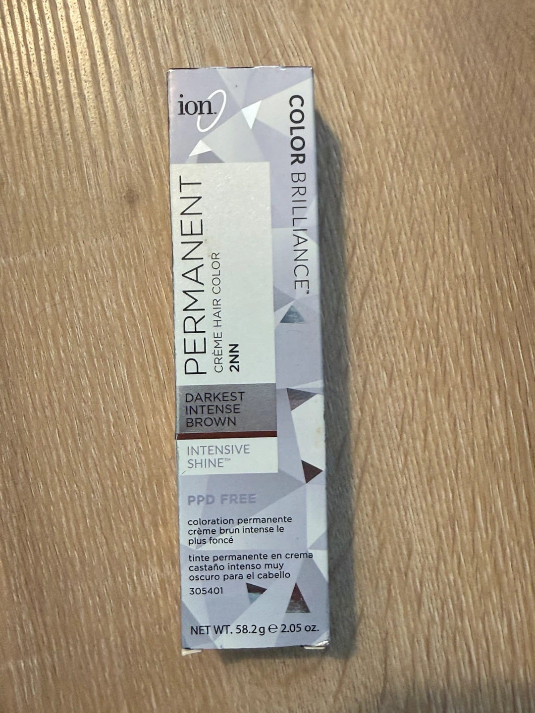Ion Permanent Hair Color - Darkest Intense Brown 2NN