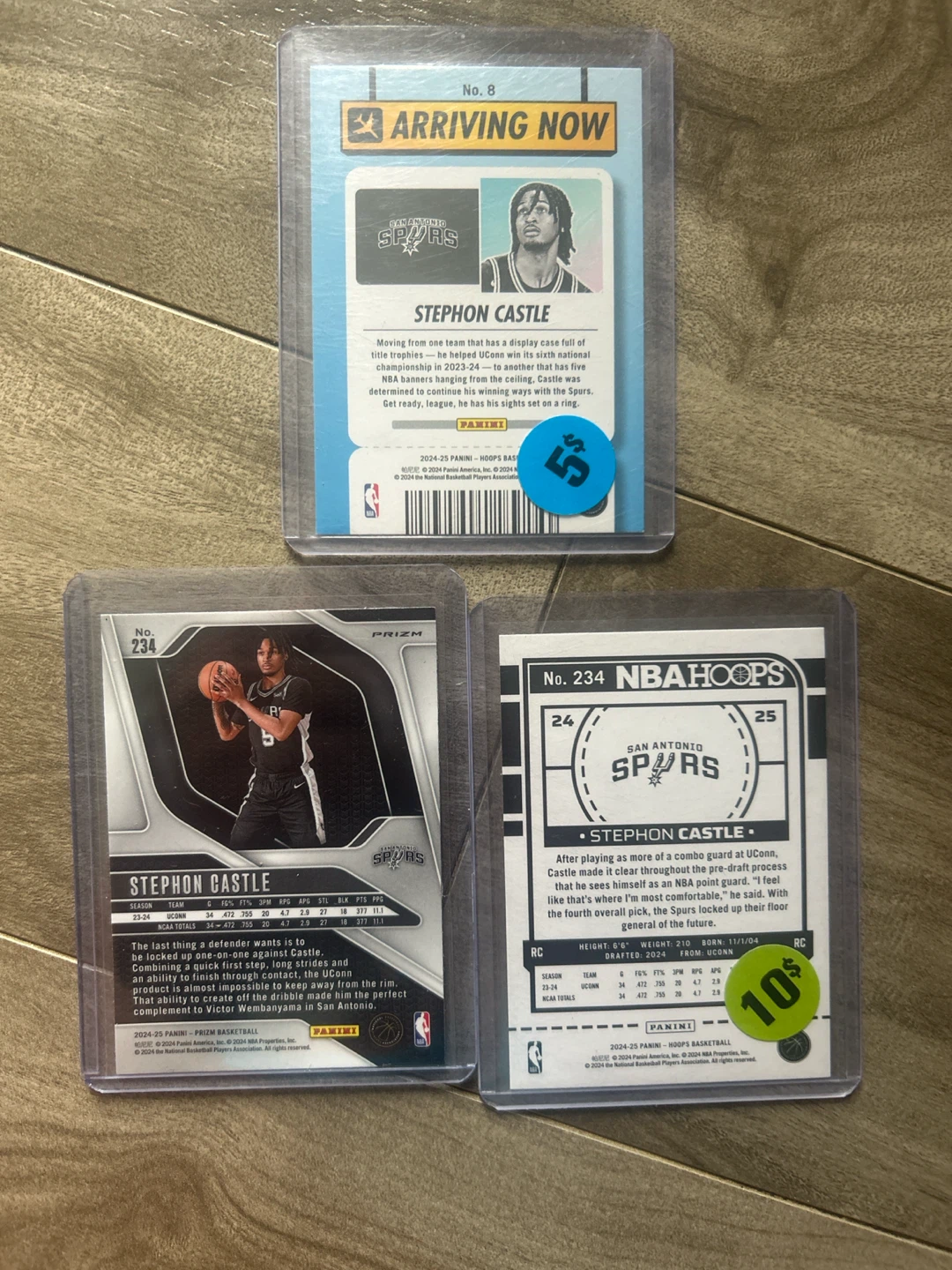Stephon Castle 2024-25 Panini NBA Hoops Trading Cards - photo 2