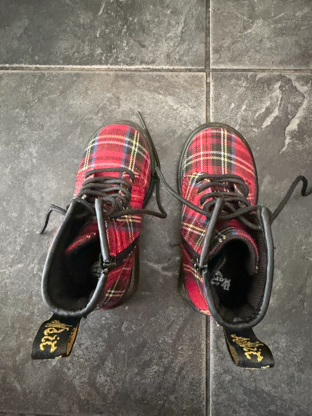 Dr. Martens 1460 Tartan Plaid Boots US 8 Kids - photo 2