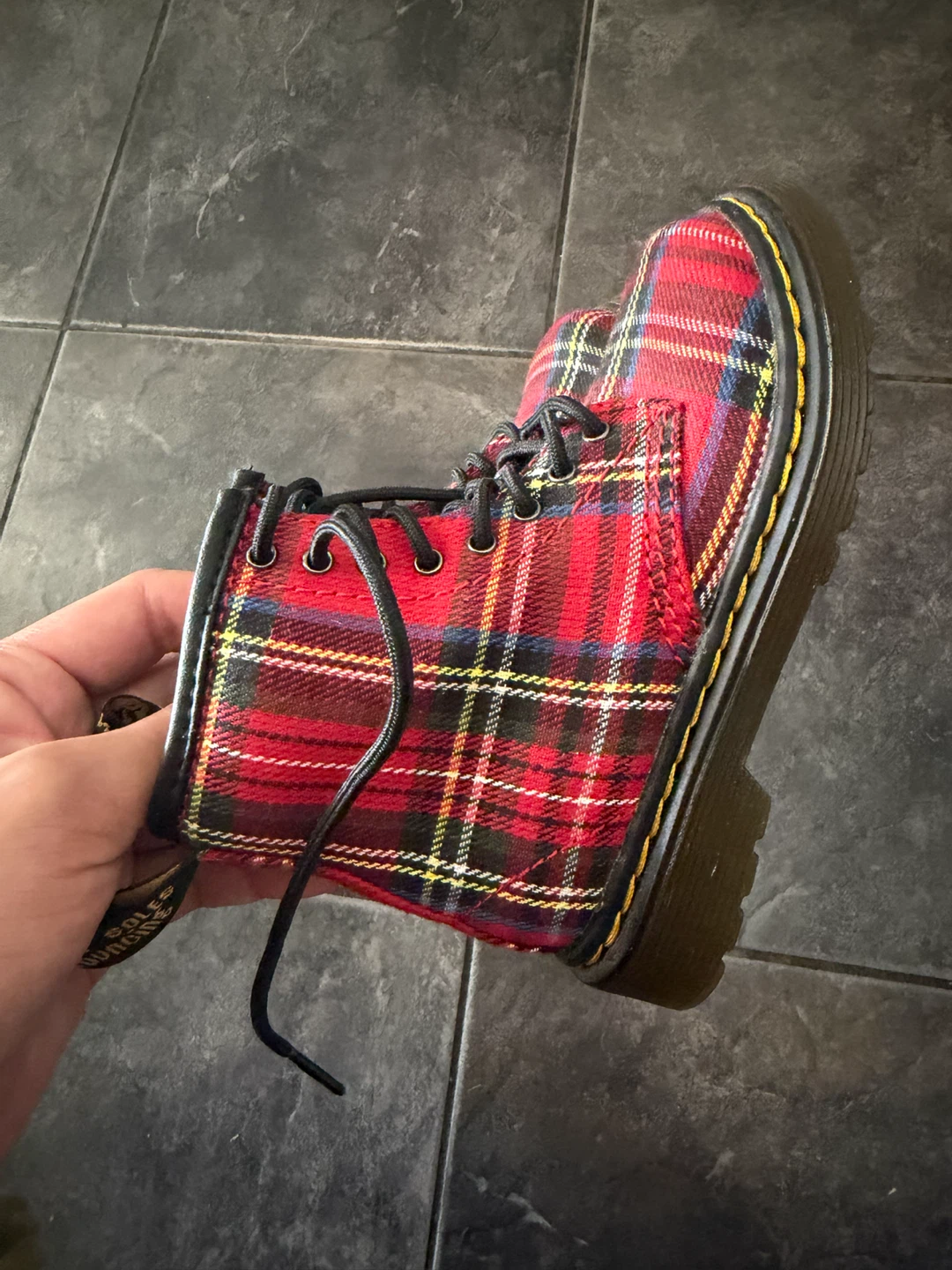 Dr. Martens 1460 Tartan Plaid Boots US 8 Kids - photo 4