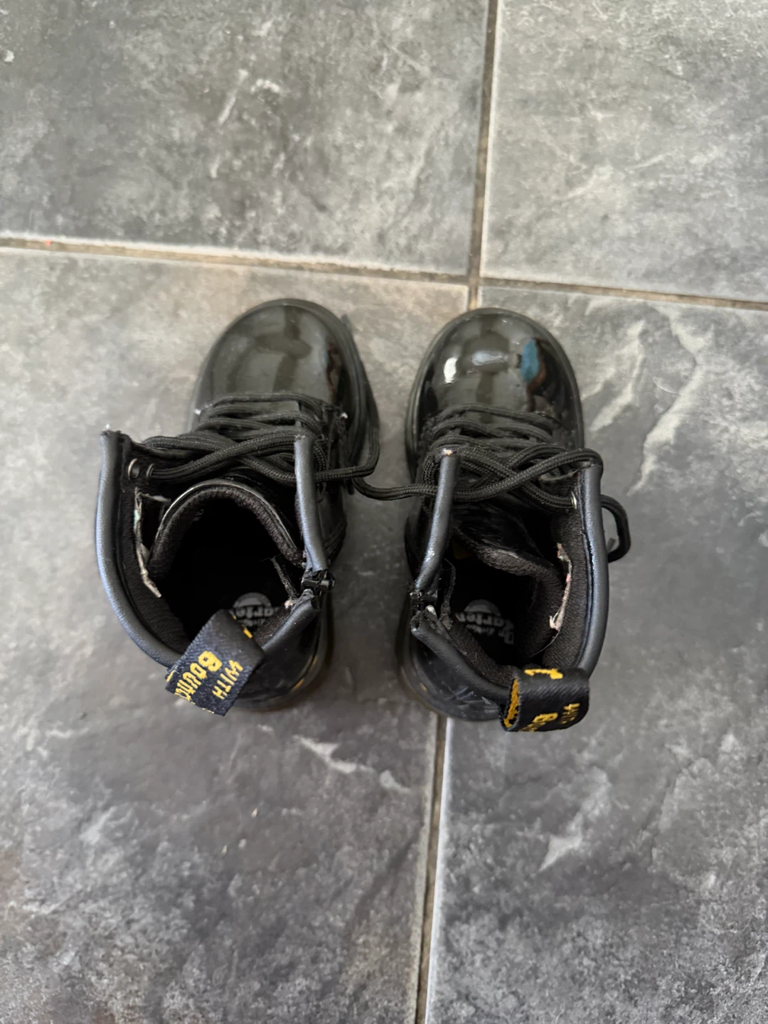 Dr. Martens Kids Black Patent Leather Boots - photo 2