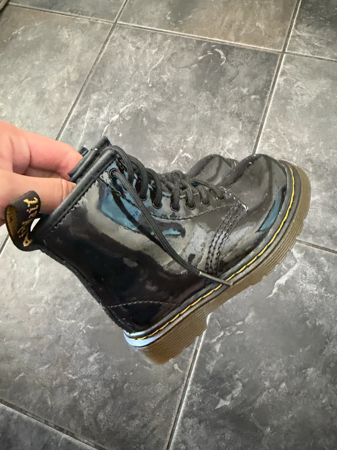 Dr. Martens Kids Black Patent Leather Boots - photo 3