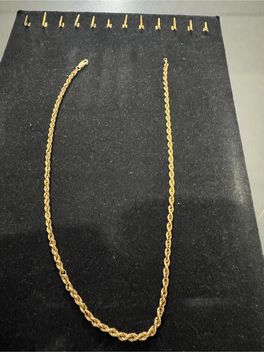 14K Gold Rope Chain Necklace 9.4 grams 18.5 inches firm price