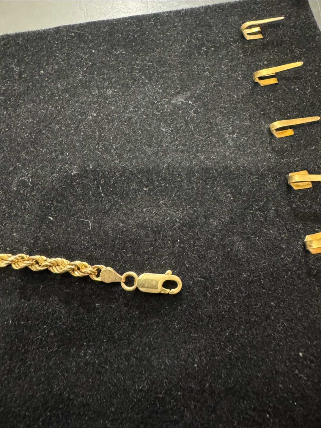 14K Gold Rope Chain Necklace 9.4 grams 18.5 inches firm price - photo 2
