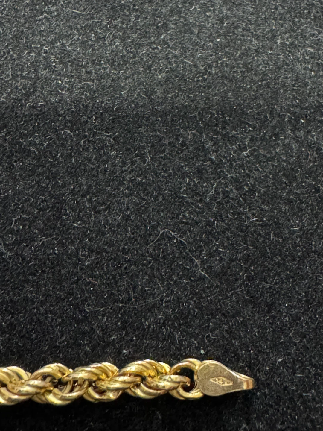 14K Gold Rope Chain Necklace 9.4 grams 18.5 inches firm price - photo 3