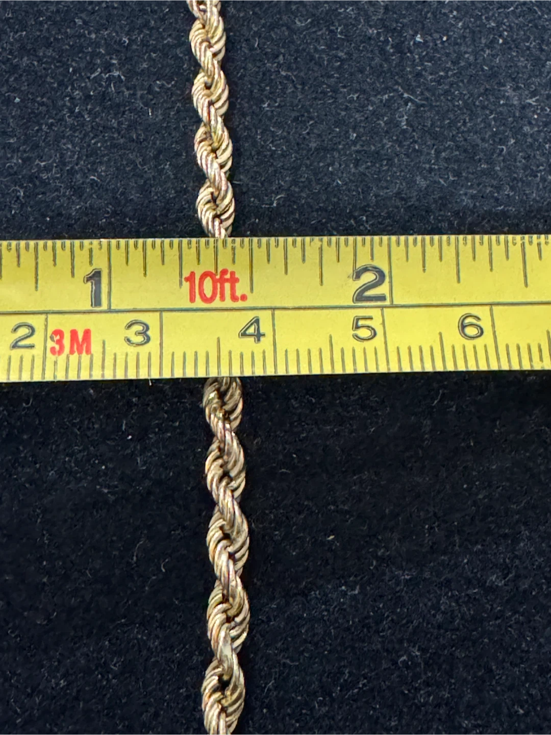 14K Gold Rope Chain Necklace 9.4 grams 18.5 inches firm price - photo 5