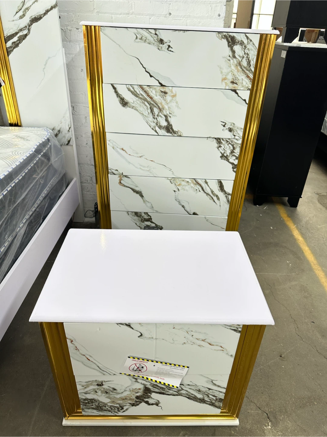 Marble top bedroom set bf Mr dr ns - photo 2