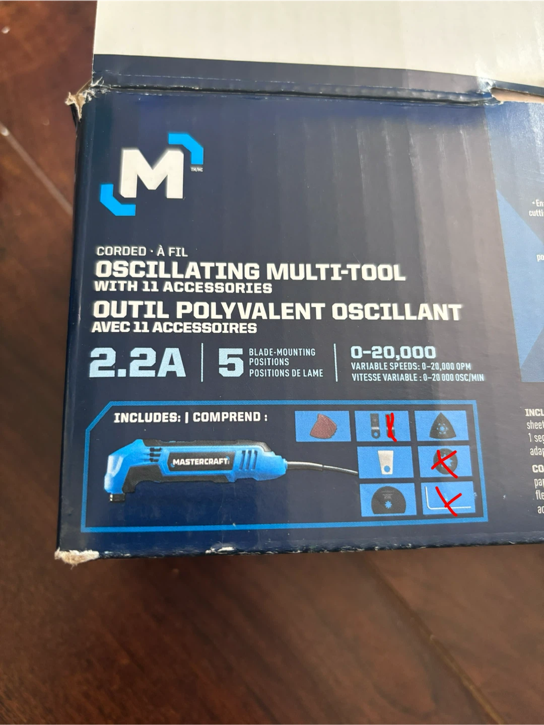 Mastercraft Corded Oscillating Multi-Tool with Accessories - photo 3