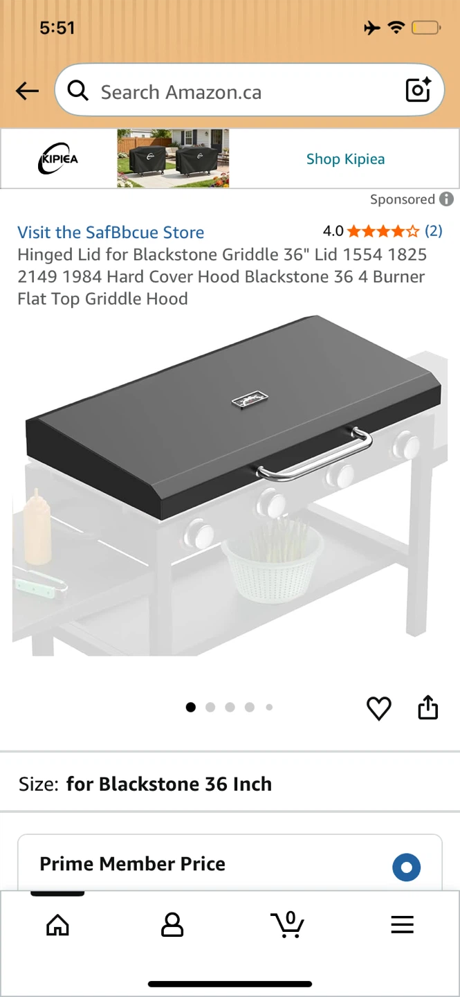 Blackstone 36 Inch Griddle Hard Cover Hood