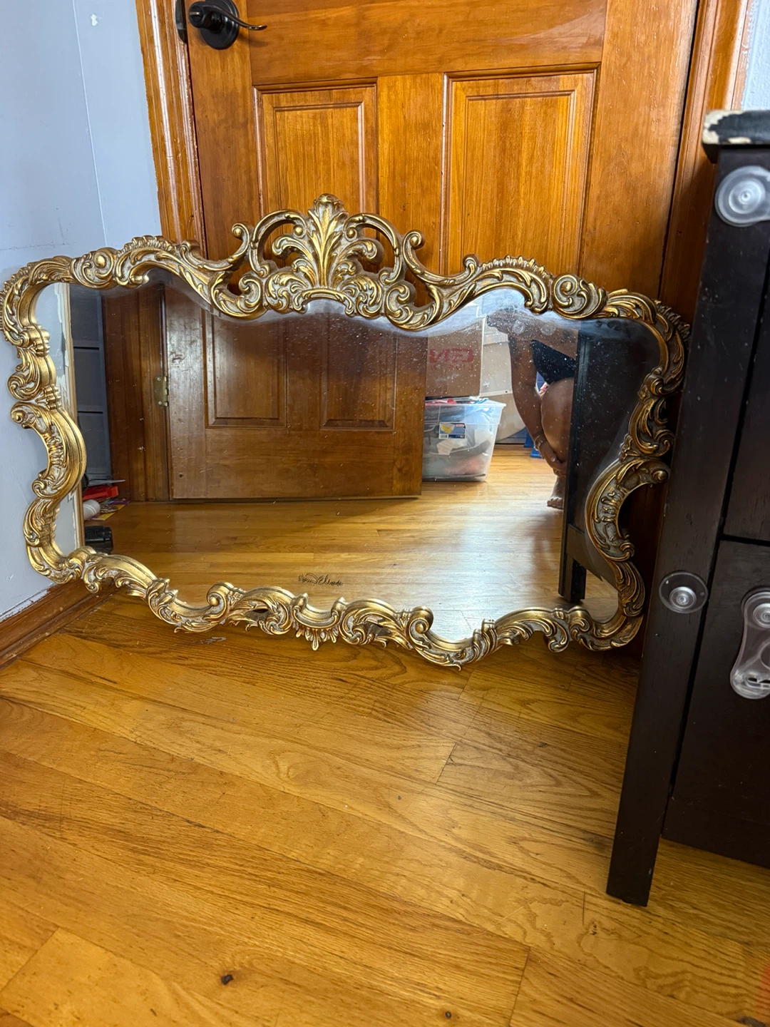 Ornate Gold Scrollwork Wall Mirror - photo 3