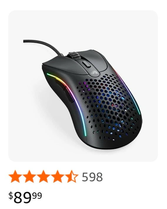 Glorious Model O2 Ultralight Ambidextrous Gaming Mouse - photo 3