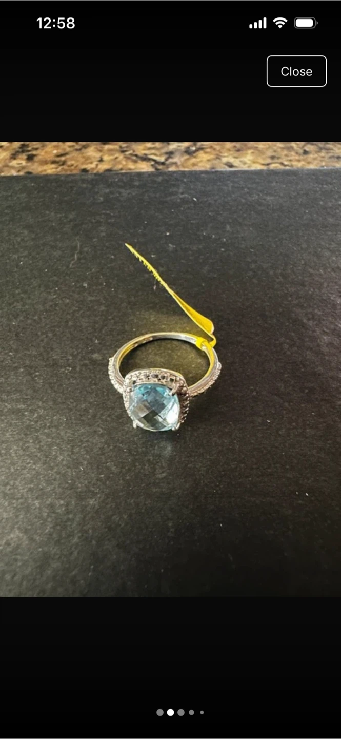 Blue Gemstone Ring and Necklace Set with Earrings - photo 2