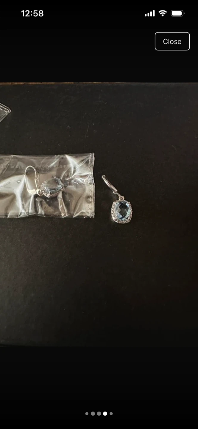 Blue Gemstone Ring and Necklace Set with Earrings - photo 5