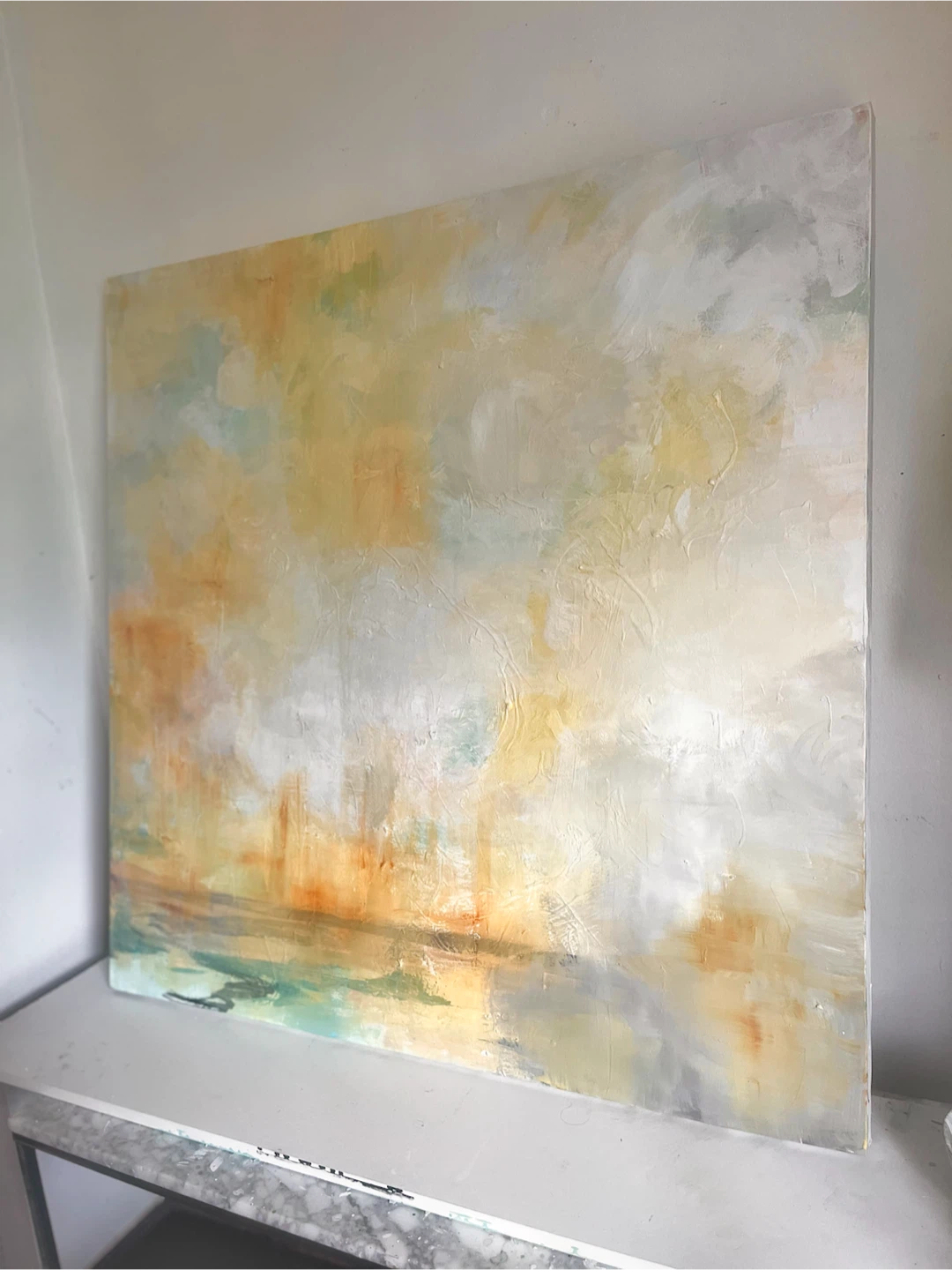 Large Landscape Abstract Painting 40x40”