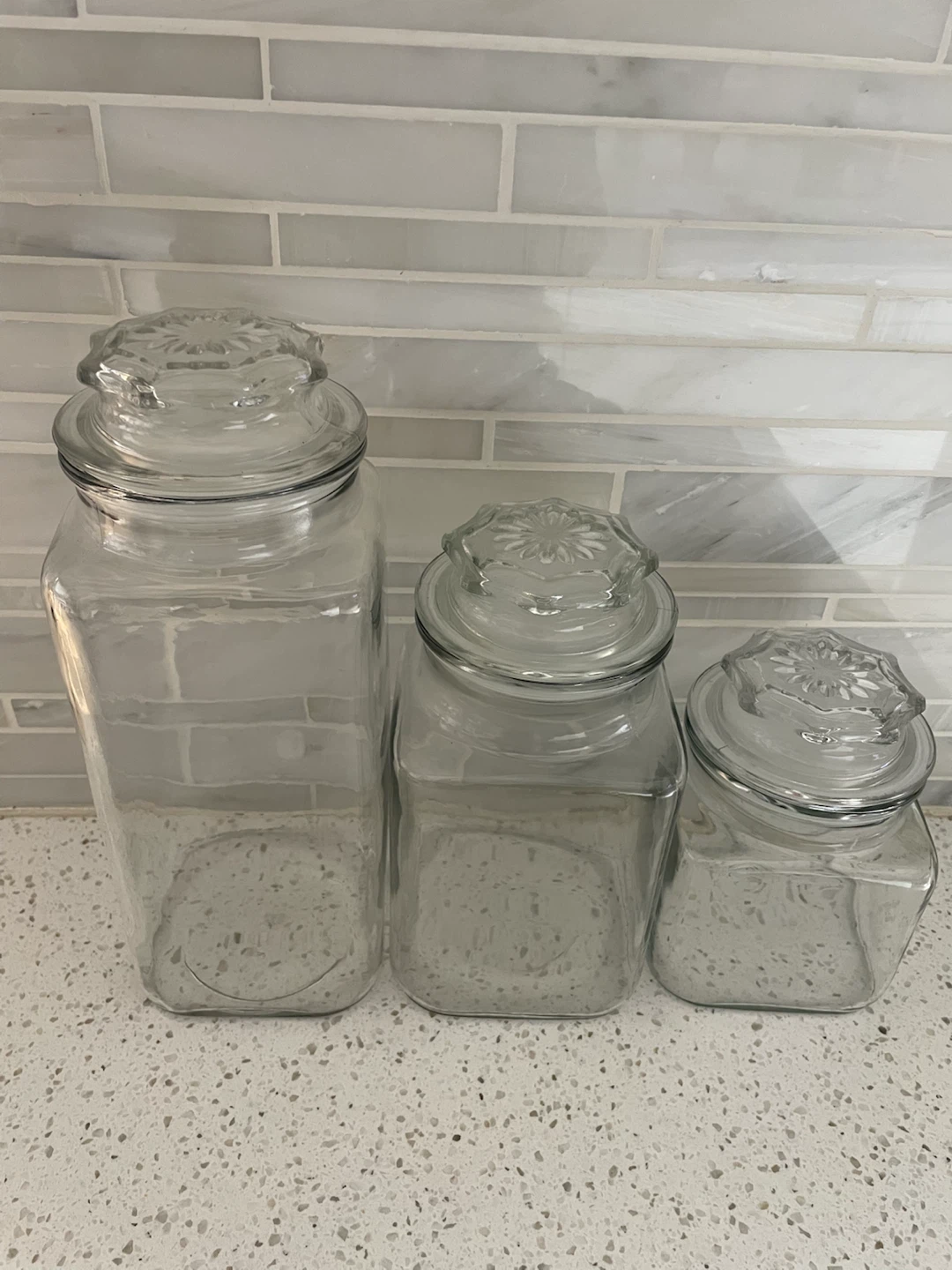 12 Glass Canisters for Pantry/Dry goods - photo 2