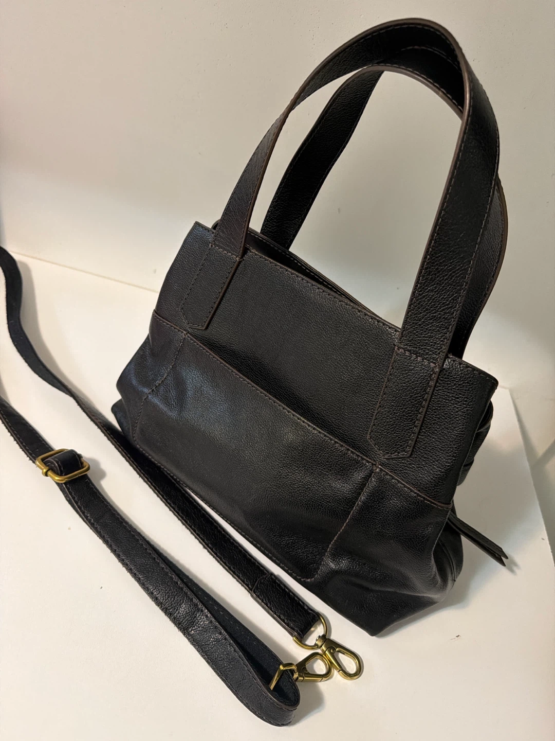 Fossil Black Leather Shoulder Bag