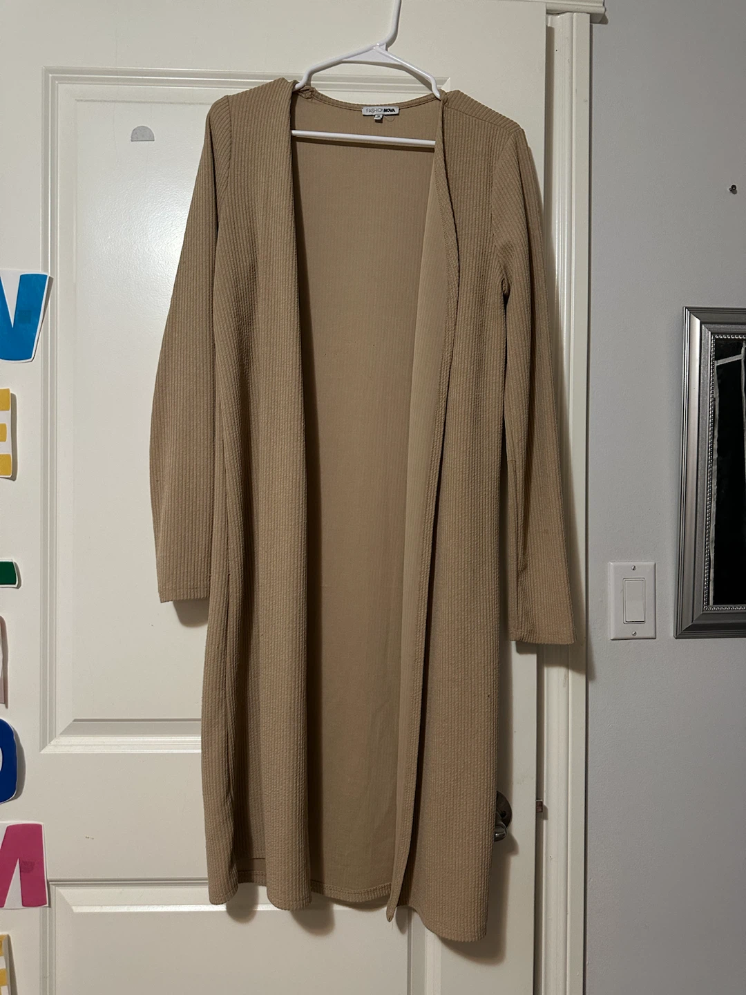 Fashion Nova Cardigan - Tan - Size M
