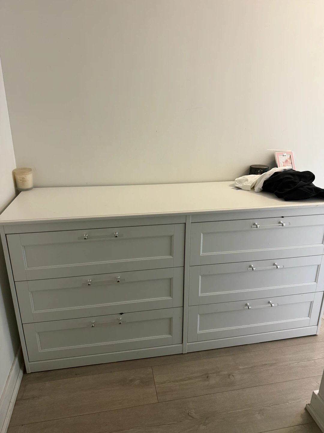 White Dresser with 6 Drawers