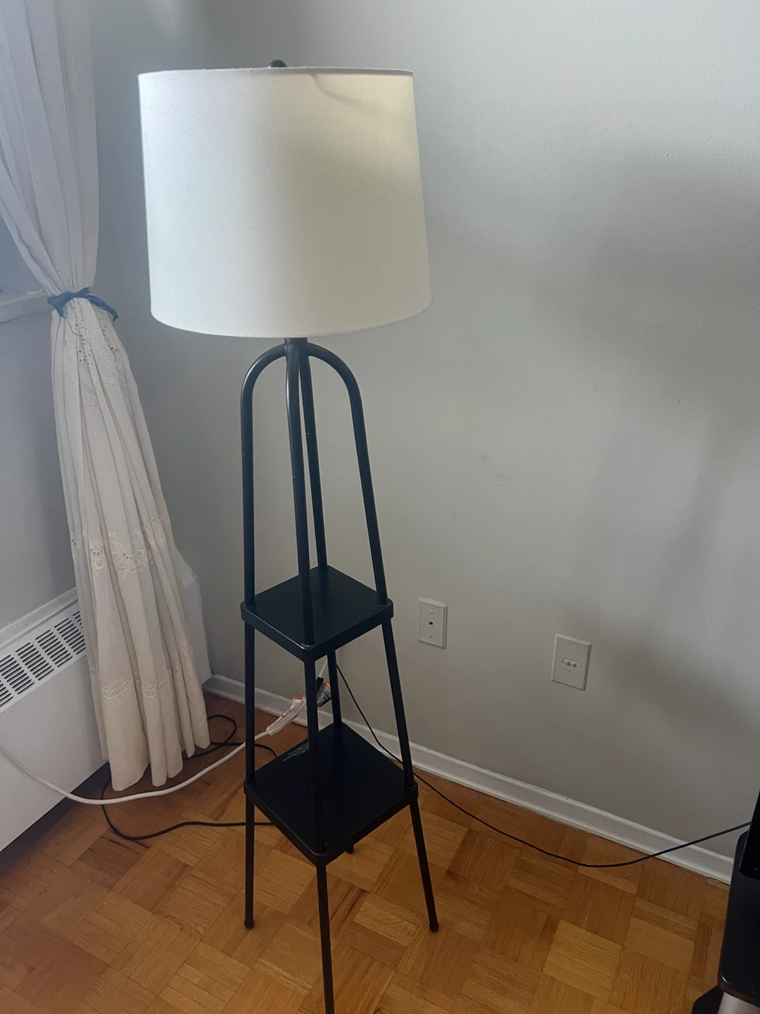 Floor Lamp with Side Table