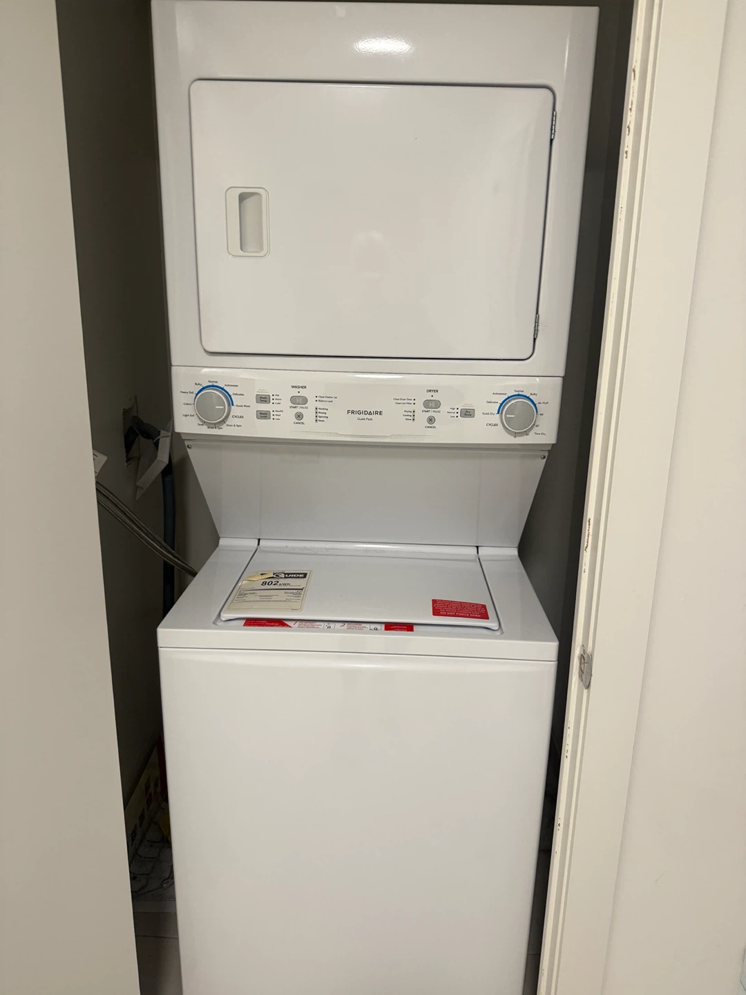 Frigidaire Quiet Pack Stackable Washer & Dryer