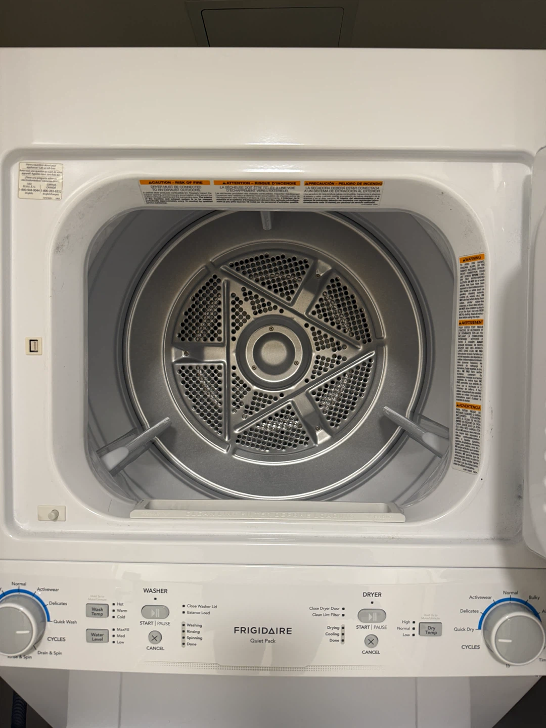 Frigidaire Quiet Pack Stackable Washer & Dryer - photo 4