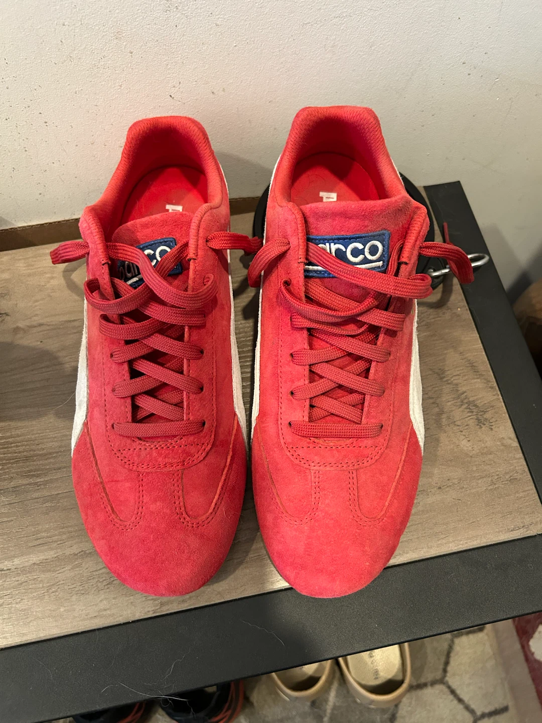Puma Sparco Red Suede Sneakers