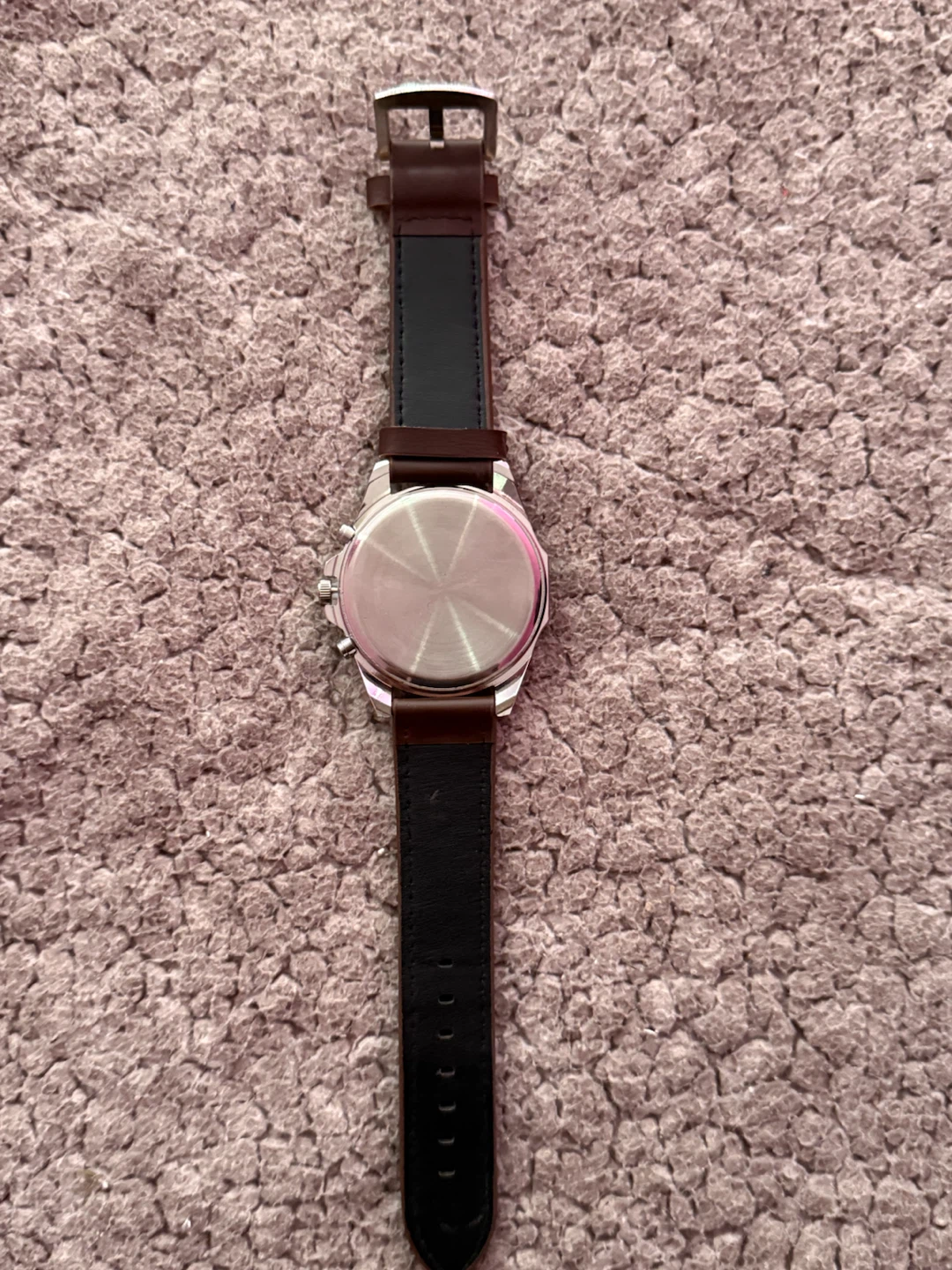 Mens Quartz Chronograph Watch - Brown Leather Strap - photo 2