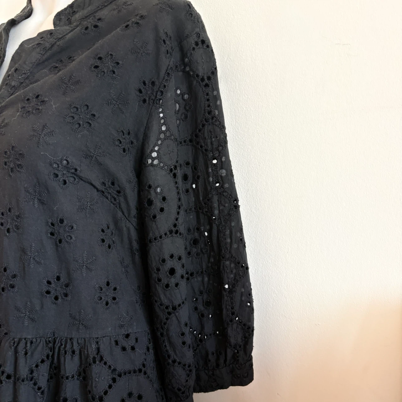 Black Cotton Tiered Dress - photo 5