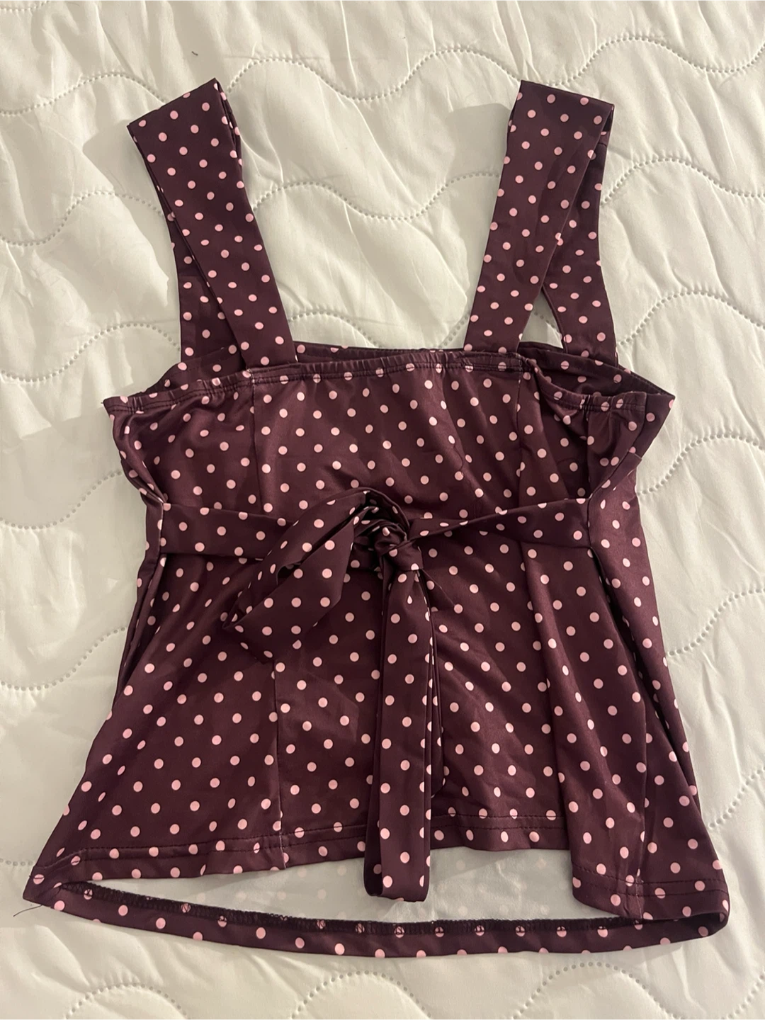 Burgundy & Pink Polka Dot Top - photo 2