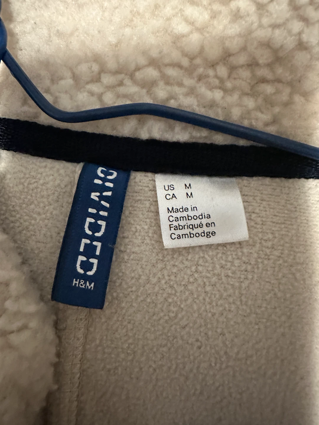 H&M Cream Sherpa Fleece Zip-Up Jacket - photo 3