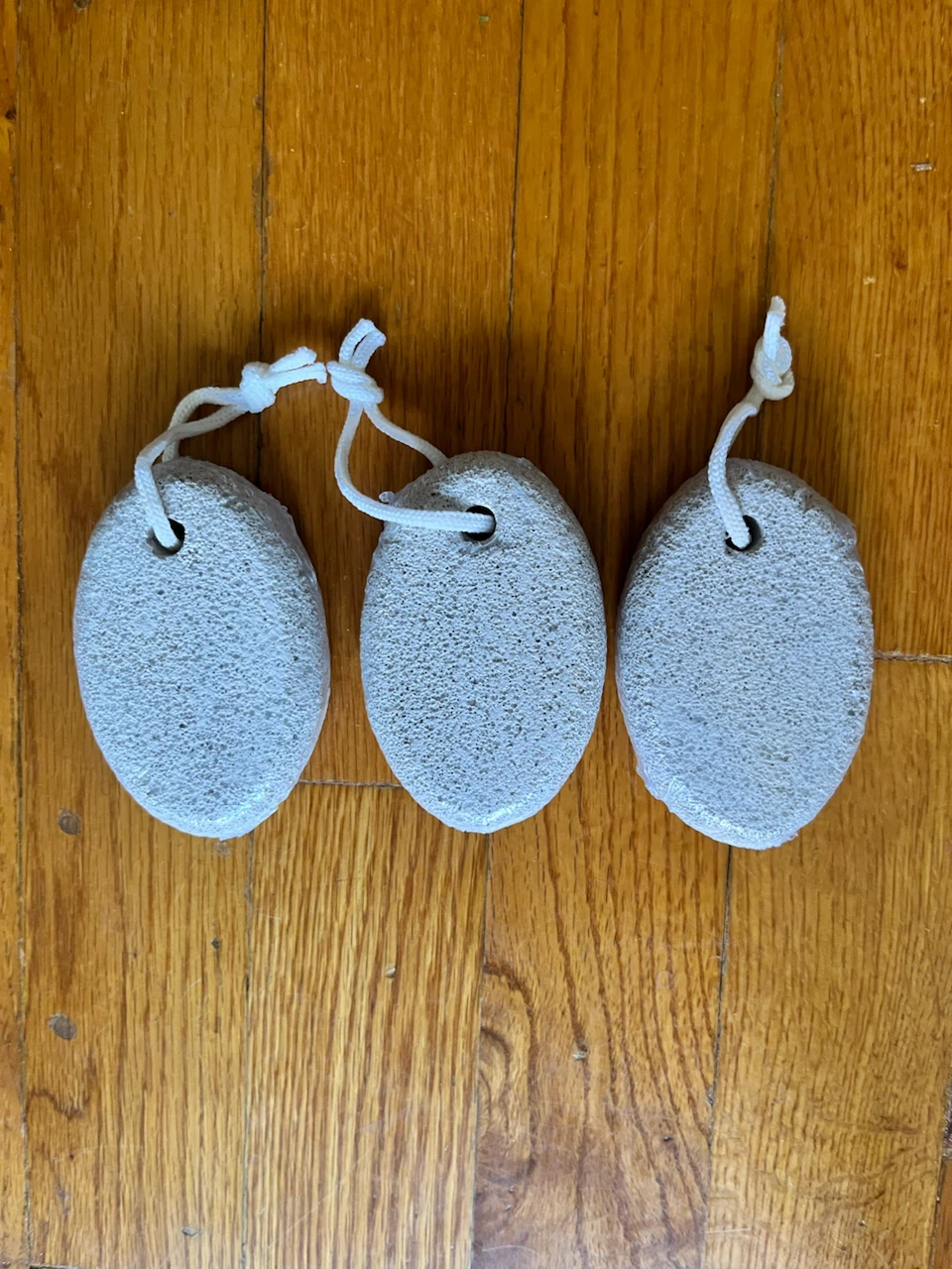 Set of 3 Pumice Stones with Hanging Cords