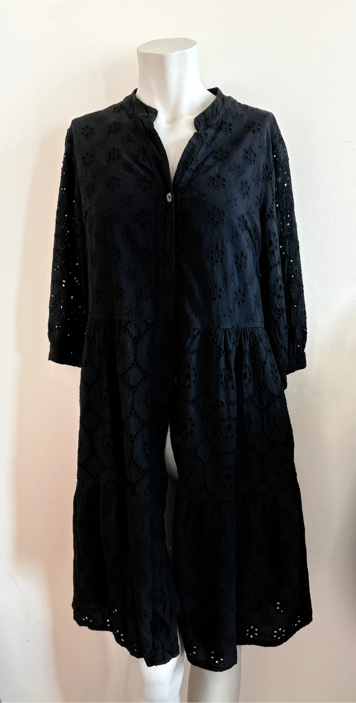 Black Cotton Tiered Dress - photo 2