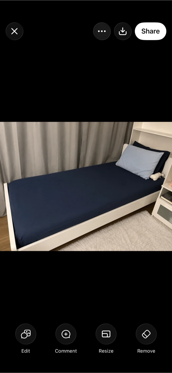 IKEA Twin Bed Frame + Mattress – Good Condition - photo 2