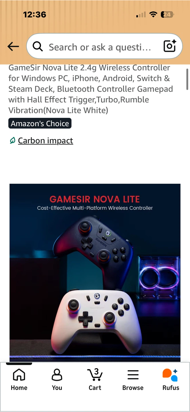 GameSir Nova Lite 2.4g Wireless Controller White - photo 3