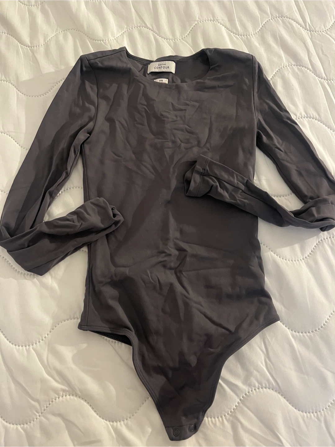 Grey Long Sleeve Bodysuit