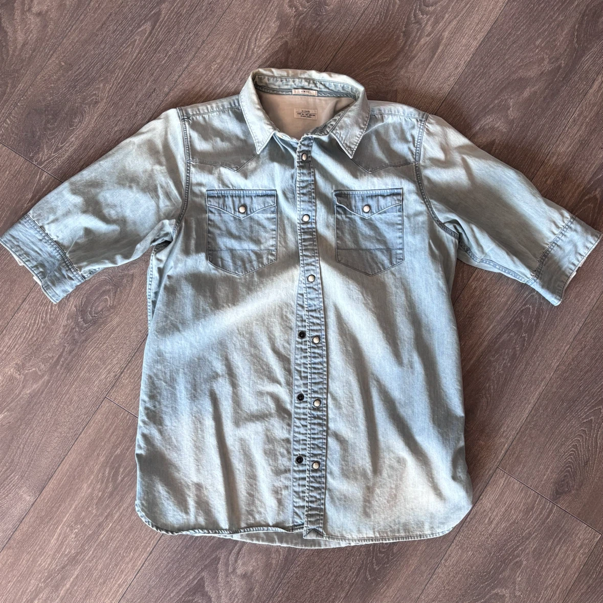 AllSaints Slim Fit Denim Shirt - Medium
