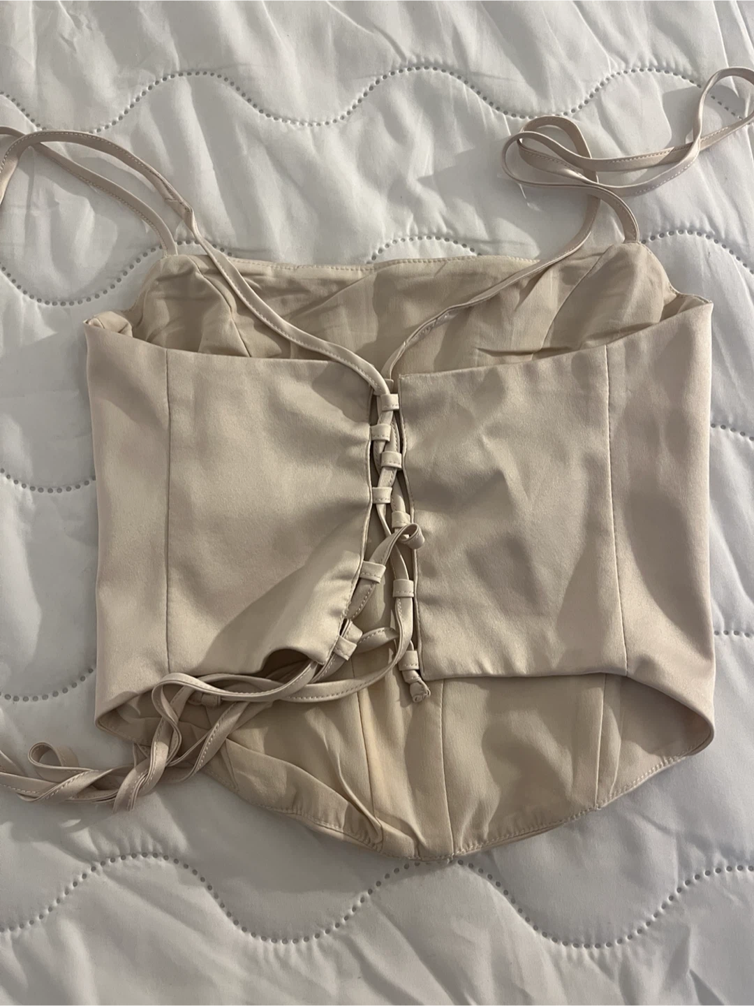 Cream Corset Going Out Top - photo 2