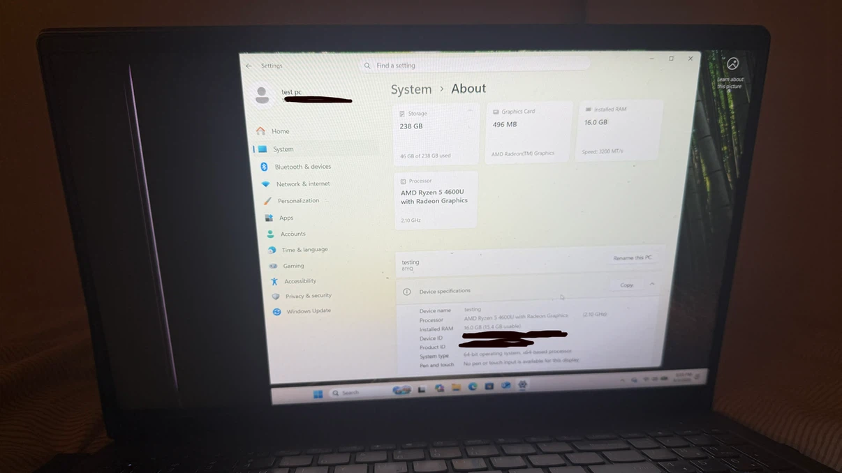 Lenovo IdeaPad 5 | Ryzen 5 4600U | 16GB | FOR PARTS | AS-IS - photo 2