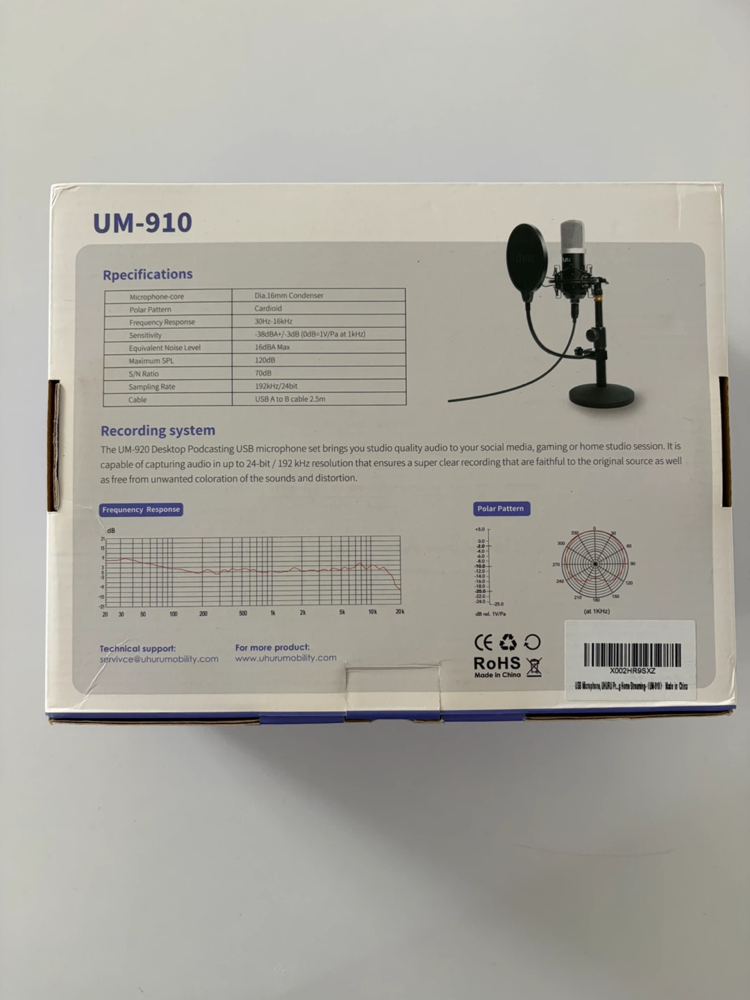 Thru UM-910 Desktop Podcasting USB Microphone Set - photo 2