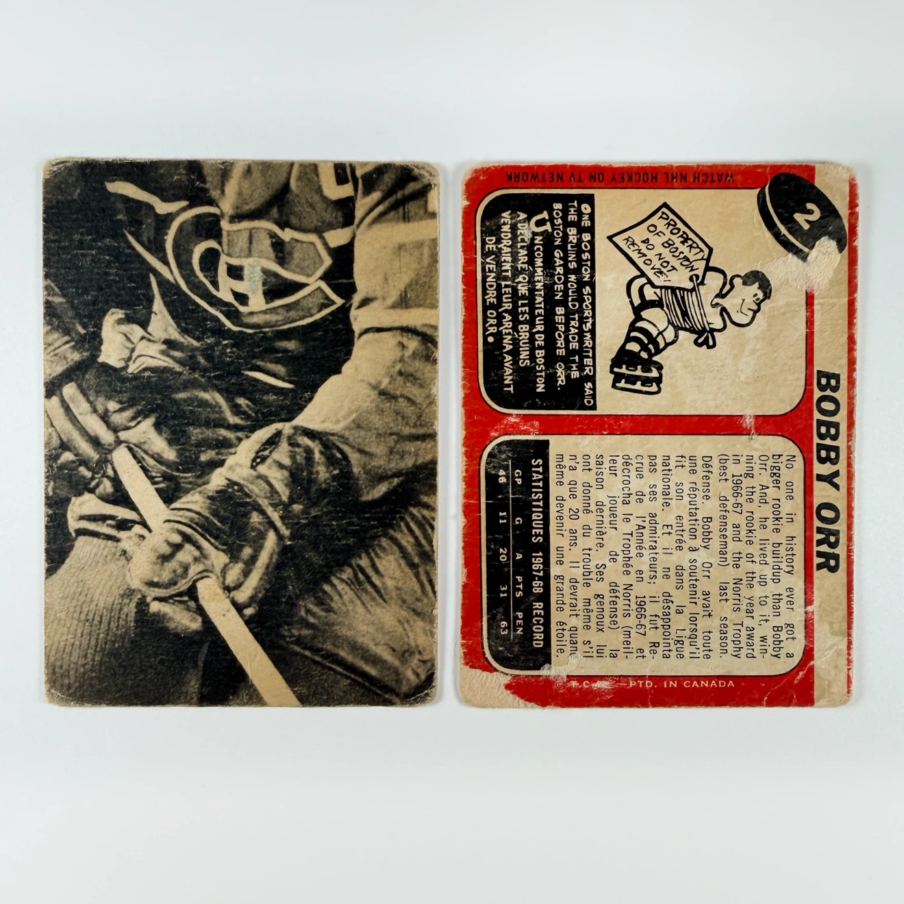 1968 OPC Hockey Cards 189/216 Poor - photo 5