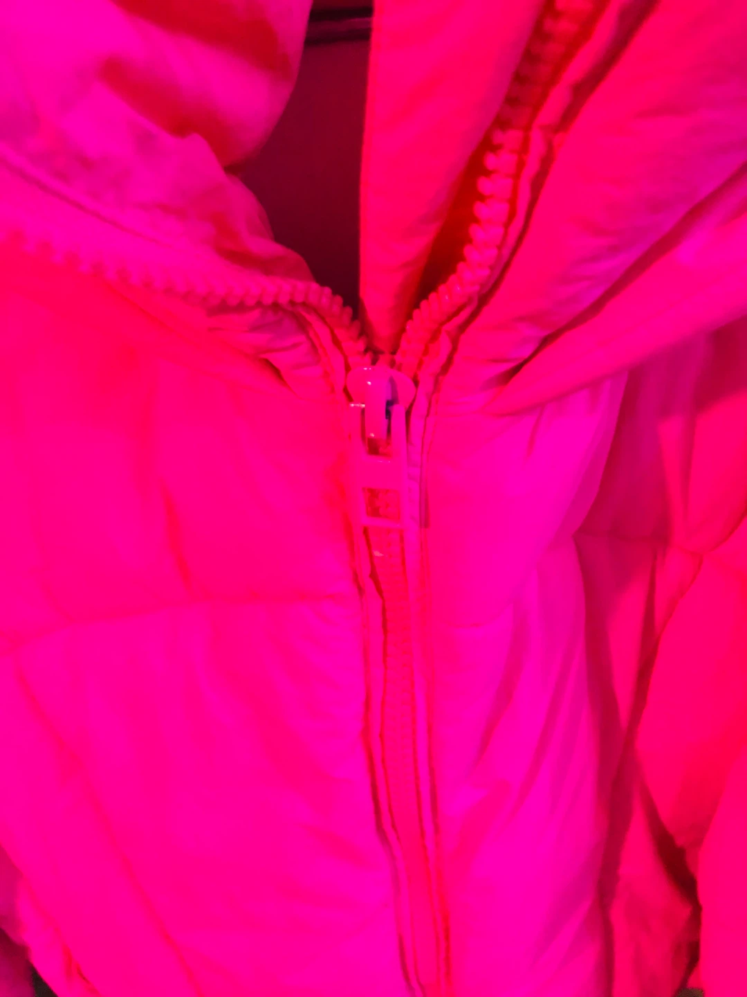 Bright Pink Puffer Jacket with Hood L - photo 2
