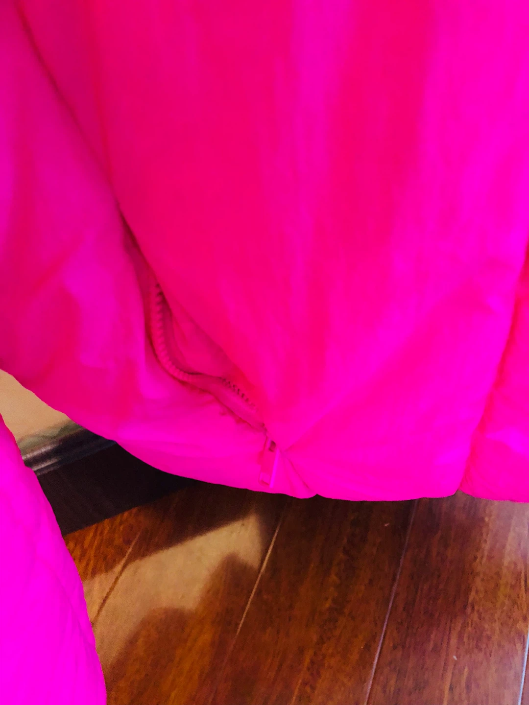 Bright Pink Puffer Jacket with Hood L - photo 5
