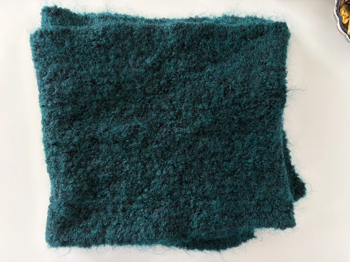 Teal Fuzzy Scarf