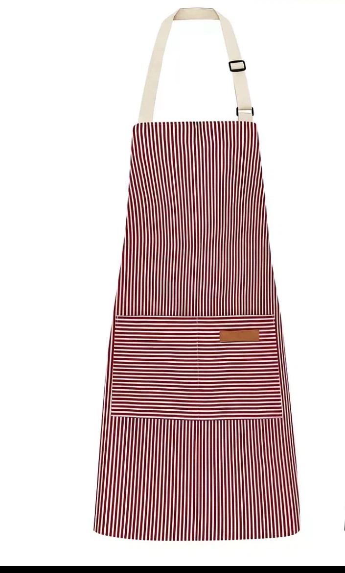 Striped Apron with Pocket