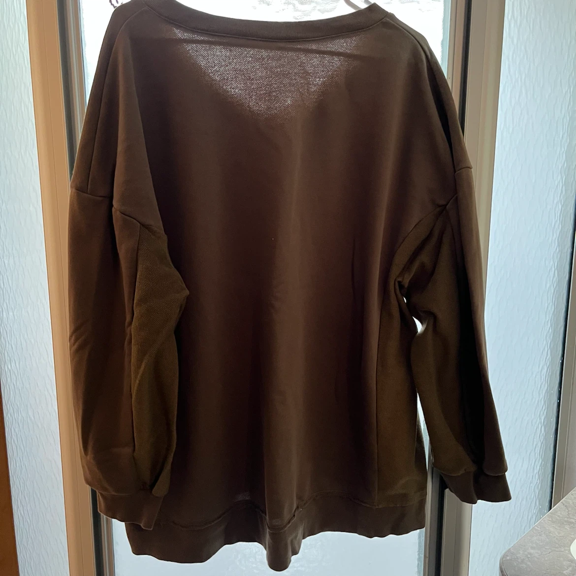 Brown V-Neck Sweatshirt - photo 2