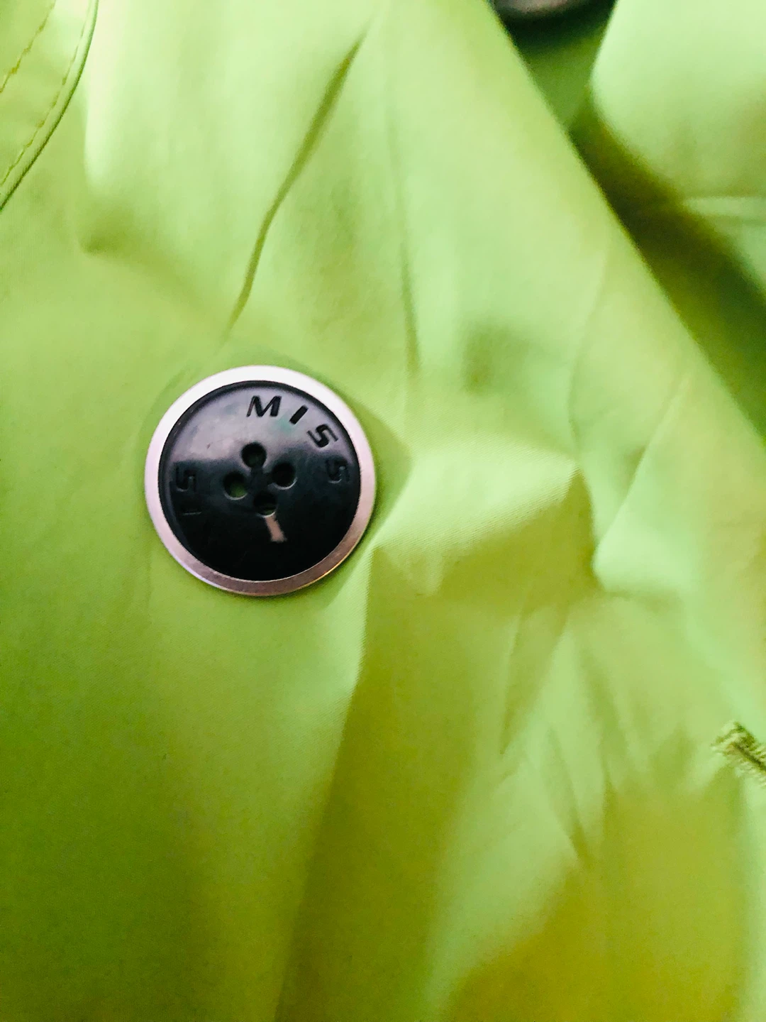 Lime Green Trench Coat jacket L - photo 4