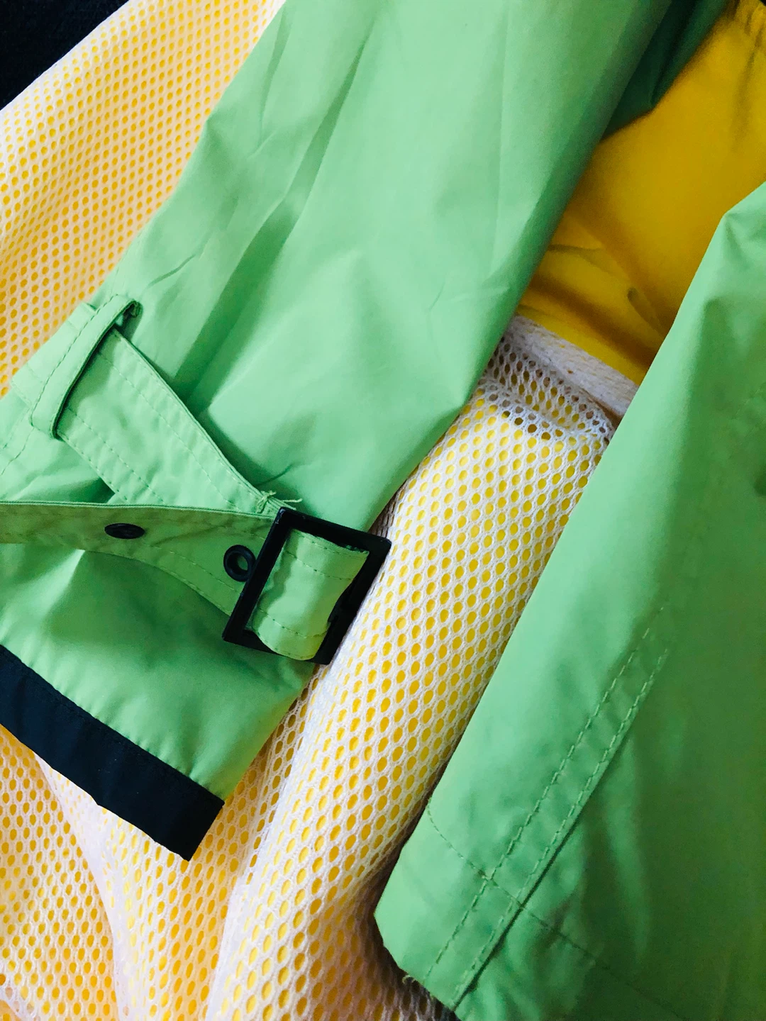 Lime Green Trench Coat jacket L - photo 5