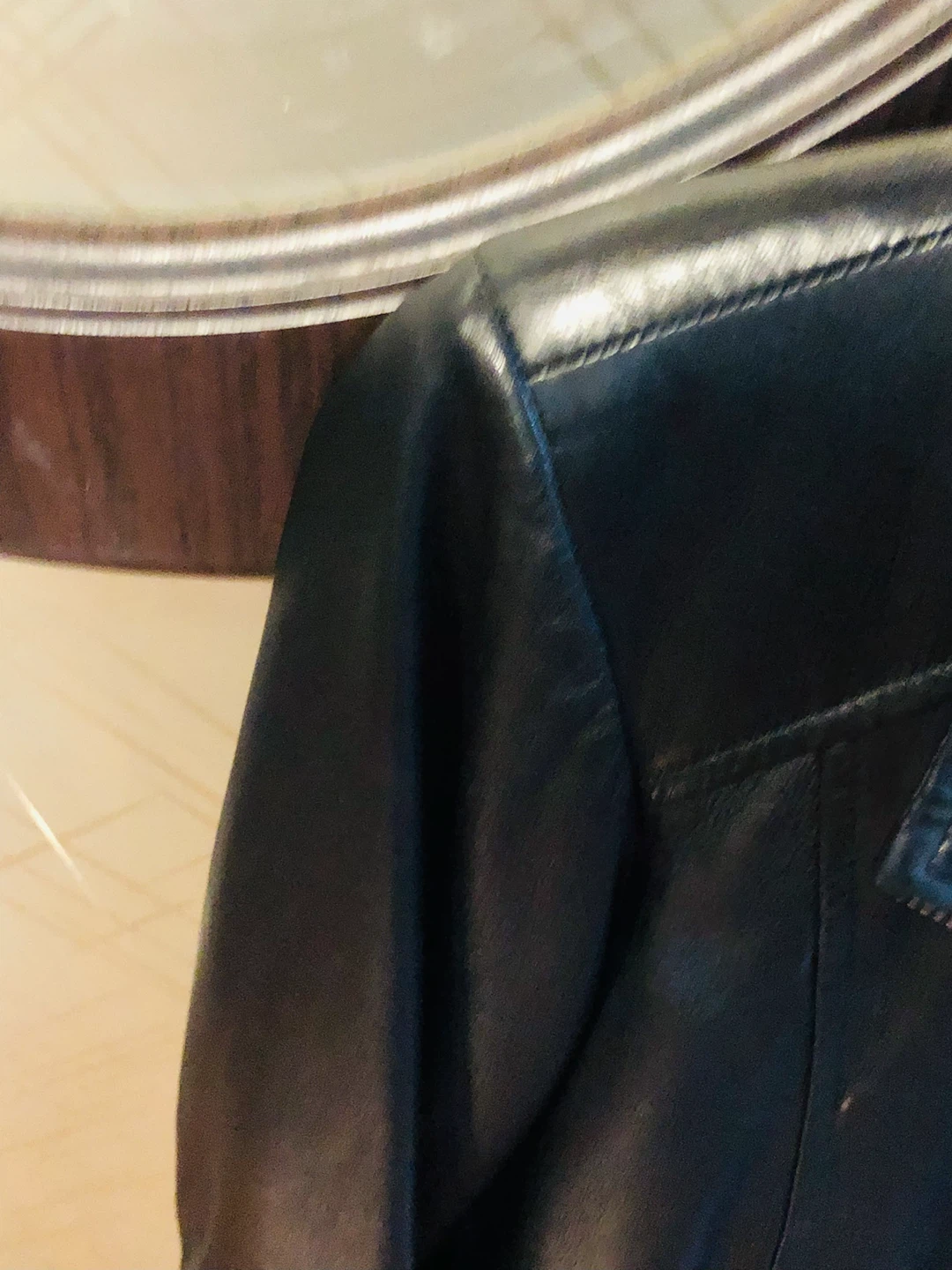 DANIAR Black Leather Coat L - photo 2